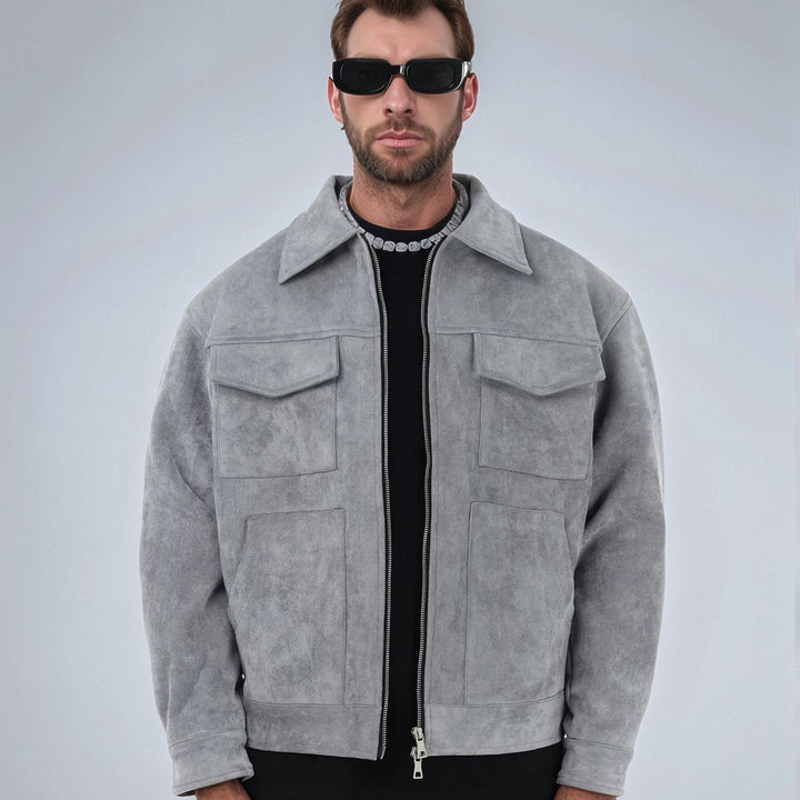 Modern and comfortable men's transition jacket with large pockets Lune London