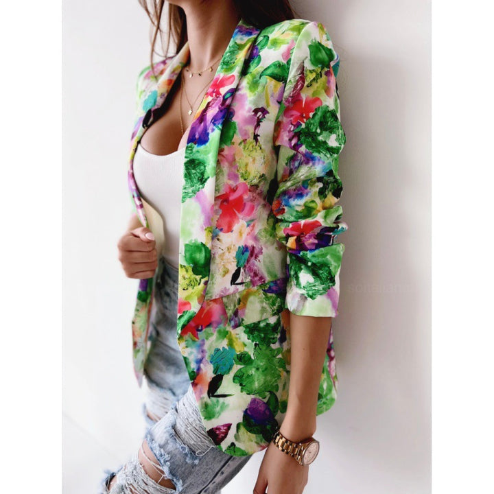 Jacket for women with floral design and flattering cut Lune London