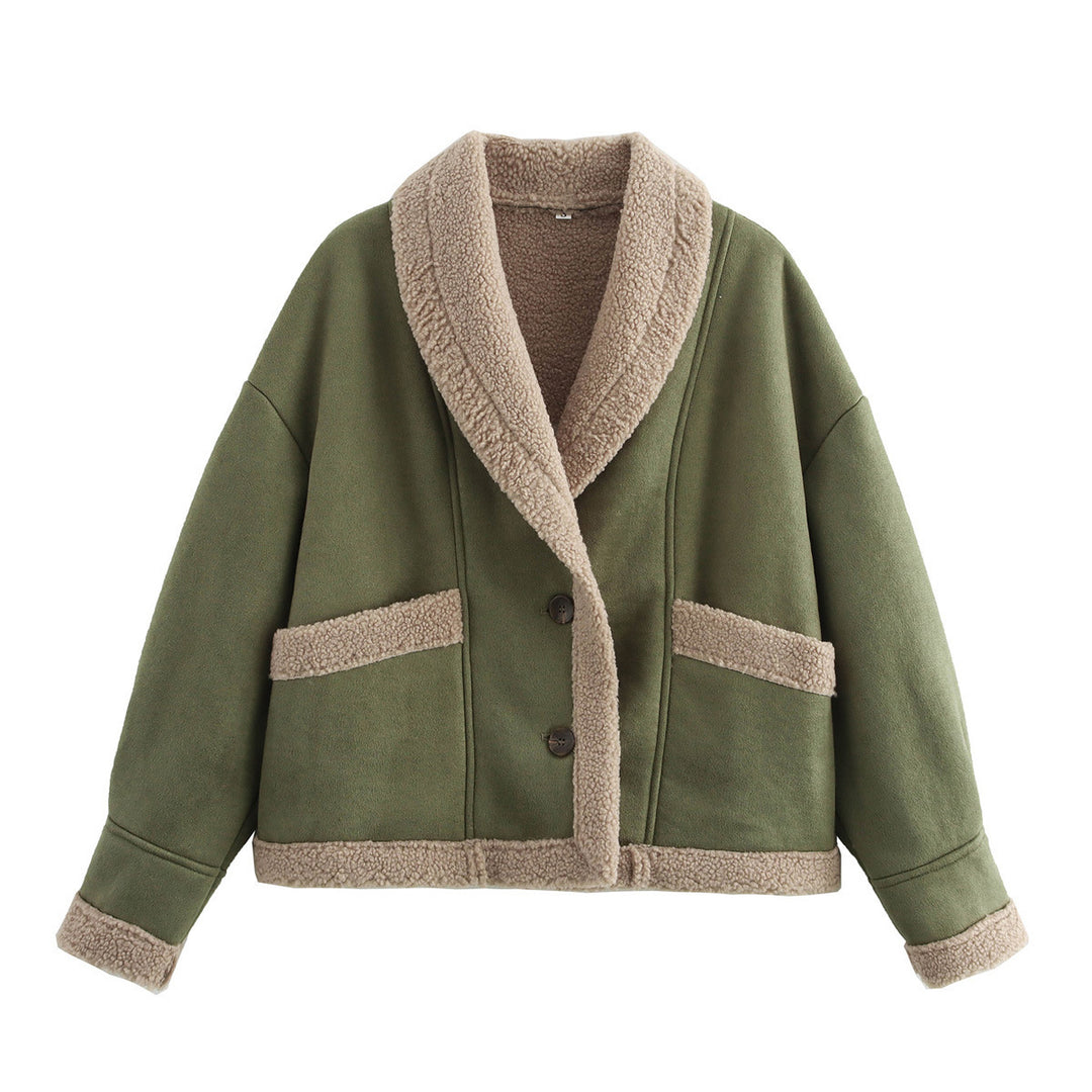 Ladies plush jacket with wool Lune London
