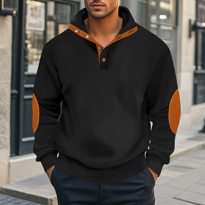 Men's casual hoodie in textured fabric with modern accents Lune London