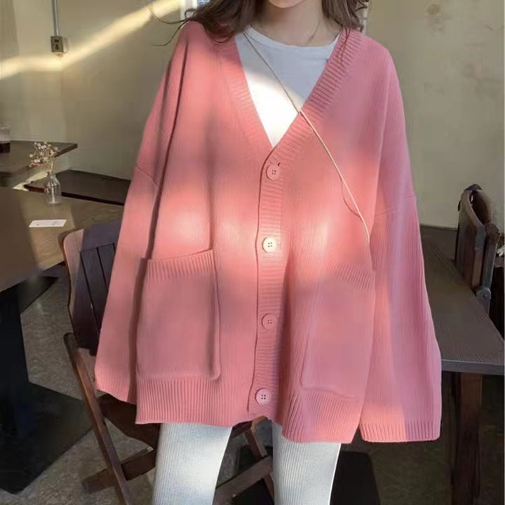 Cardigan femme avec col en V et poches pratiques Chic & Stil 1771687738