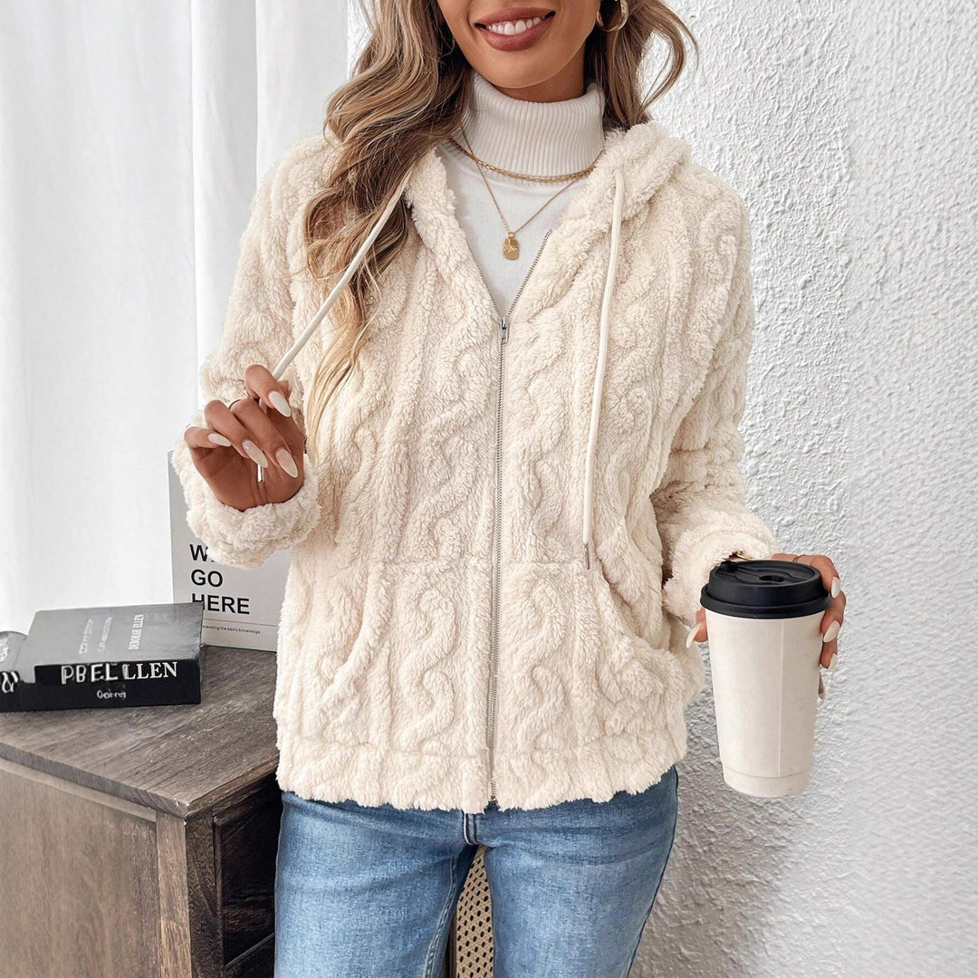 Dames veste en fleece confortable à motif torsadé Chic und Stil