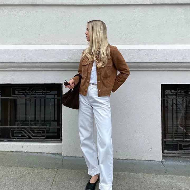 Ladies Chic and Stylish Suede Jacket