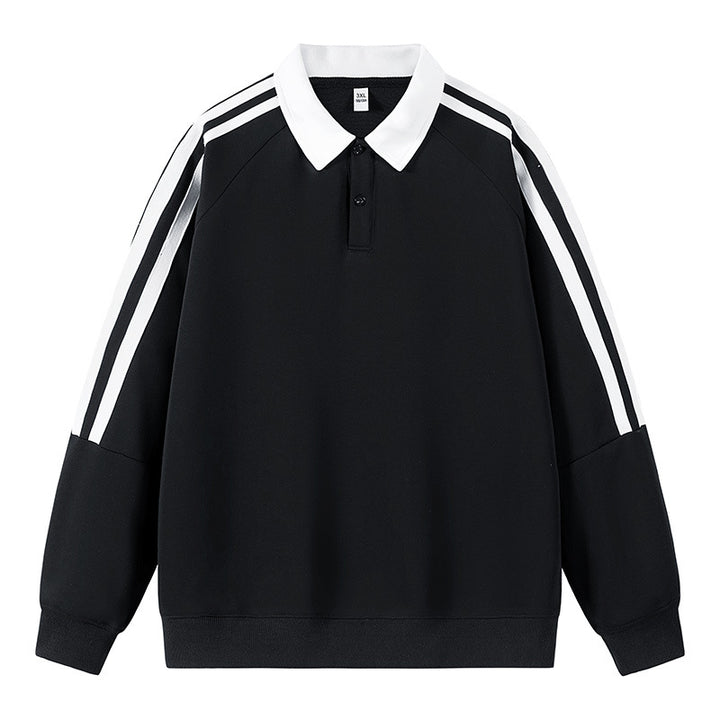 Lightweight sporty sweat shirt for men with polo collar Lune London