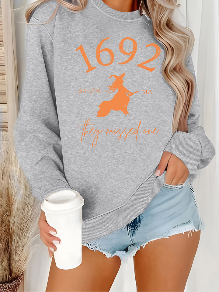 Sweatshirt pour femmes avec un design de sorcière créatif et une coupe confortable Chic & Stil