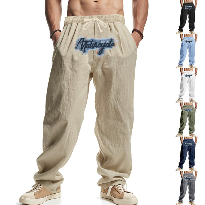 Casual cargo pants for men with elastic waist and side pockets Lune London