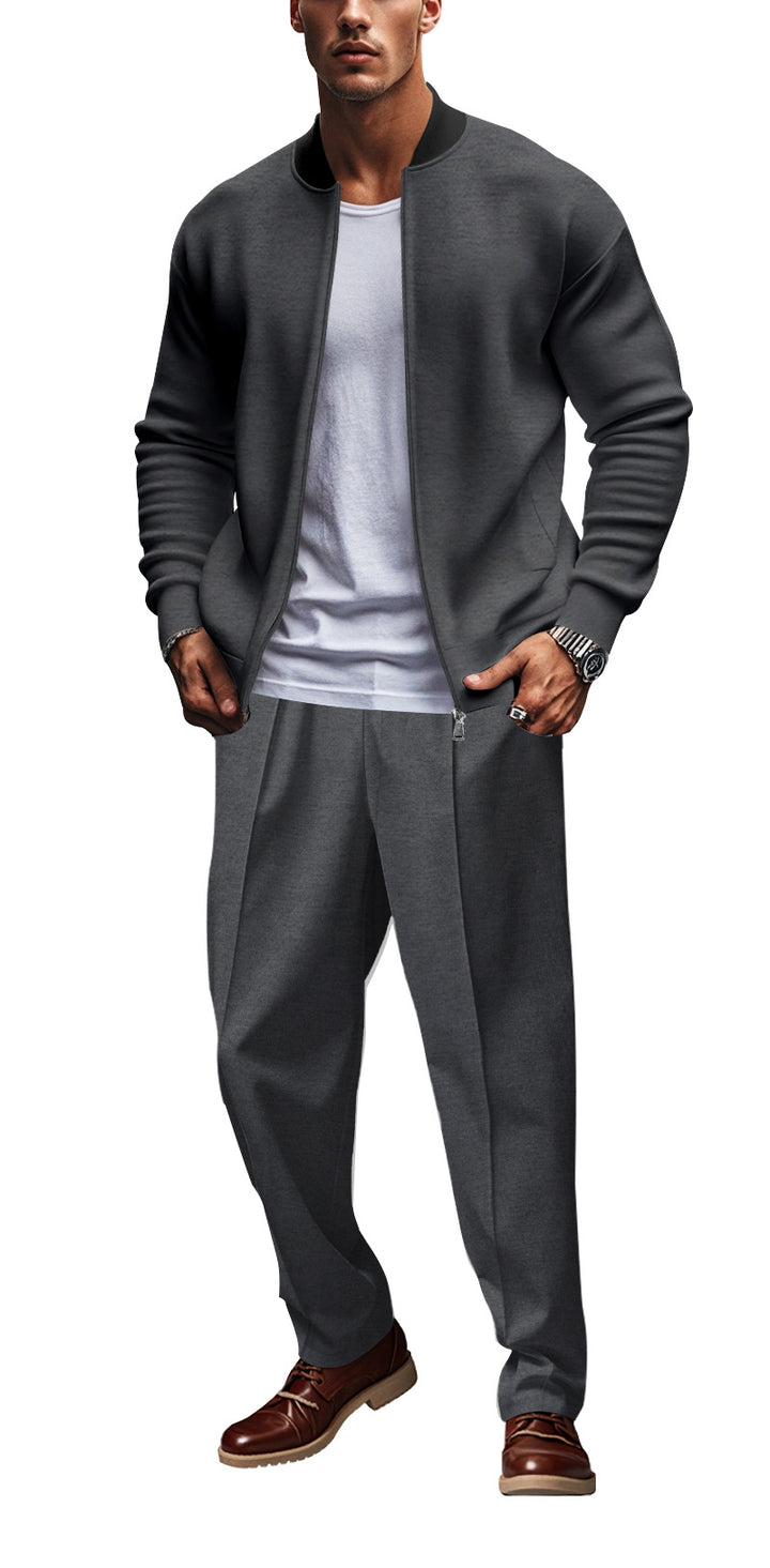 Sporty hoodie jacket for men with zipper and matching training pants Lune London