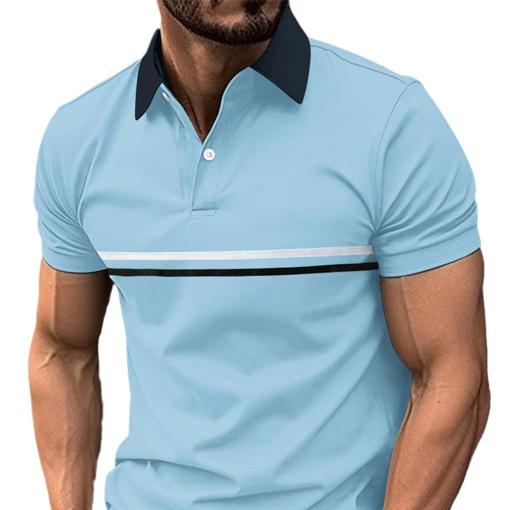 Men's Polo Shirt Sport Style Striped Lune London