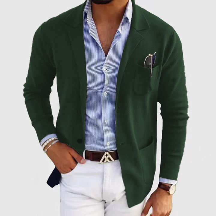 Casual knit blazer for men with modern details Lune London
