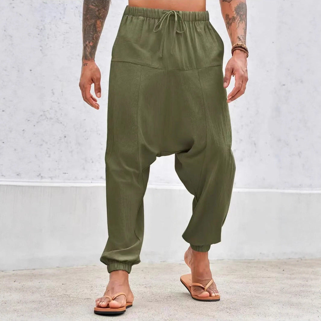 Casual pants for men with elastic waistband and side pockets Lune London