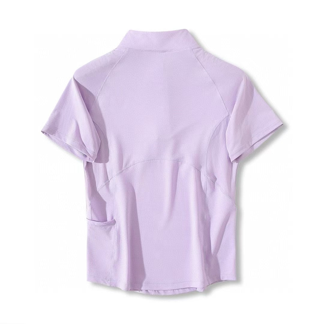 Top de sport fonctionnel pour femmes avec fermeture éclair Chic & Stil