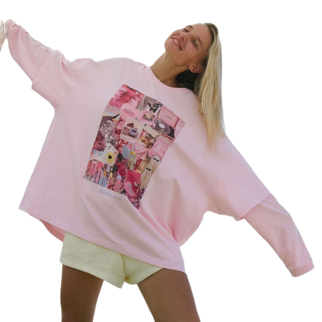 Oversized T-shirt for women with creative printed pattern Lune London