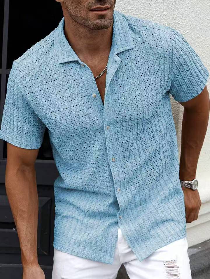Casual short-sleeve shirt structured for men Lune London