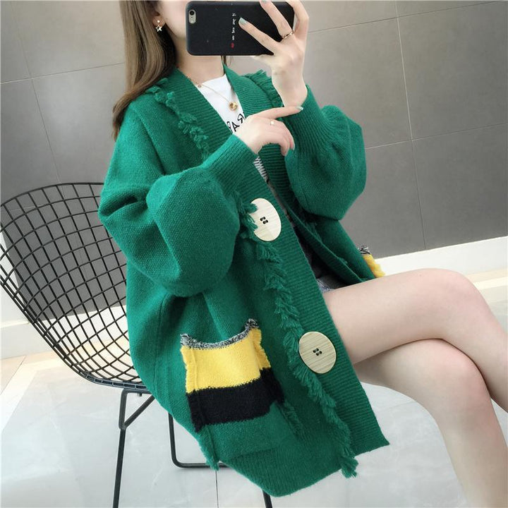 Cardigan décontracté pour femmes avec détails à franges Chic & Stil