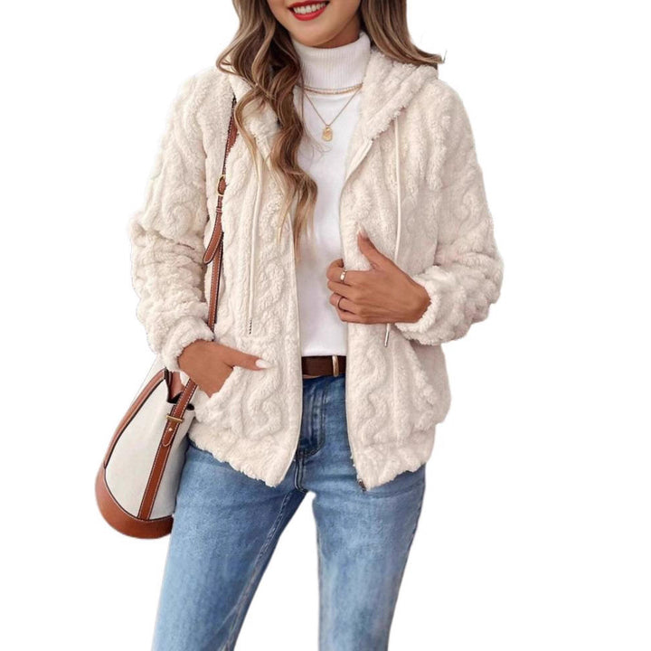 Dames veste en fleece confortable à motif torsadé Chic und Stil