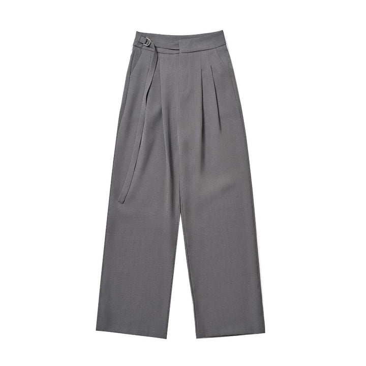 High-waisted wide-leg trousers for women with elegant pleat Lune London