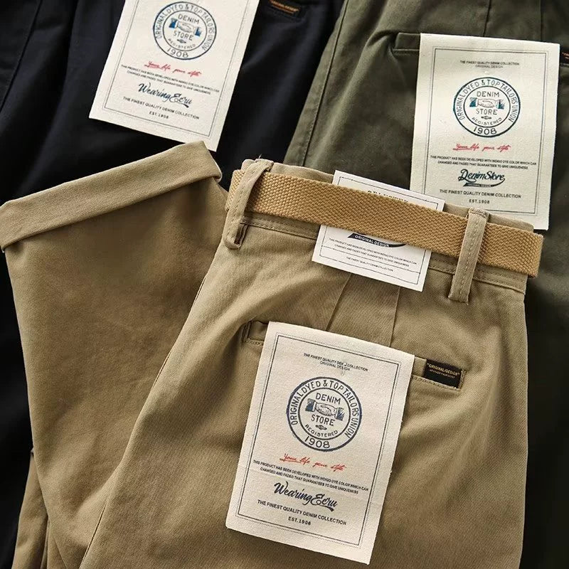 Men's Pleated Trousers Tapered