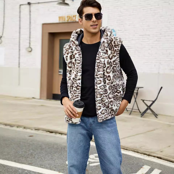 Cozy faux fur hoodie for men Lune London