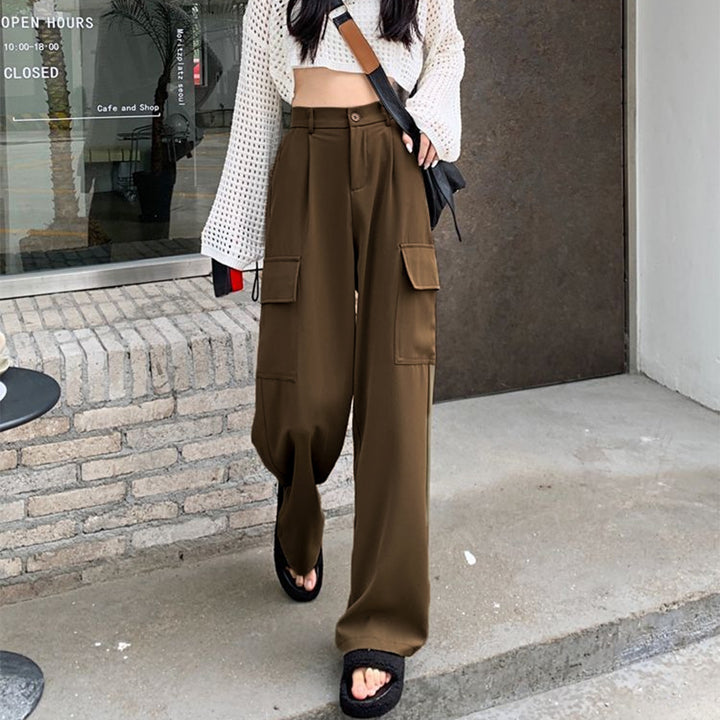 Women Elegant Cargo Pants with Wide Cut Chic & Stil