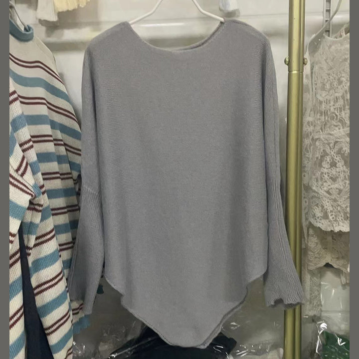 Pull femme décontracté avec coupe asymétrique et col large Lune London