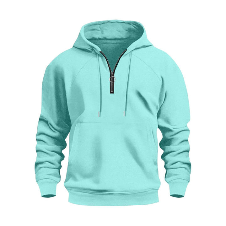 Men's functional hooded sweatshirt with half-zip Chic and Style