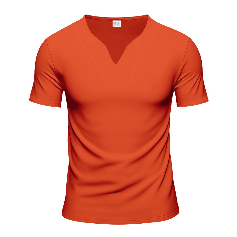 Men's modern V-neck t-shirt in breathable material Lune London