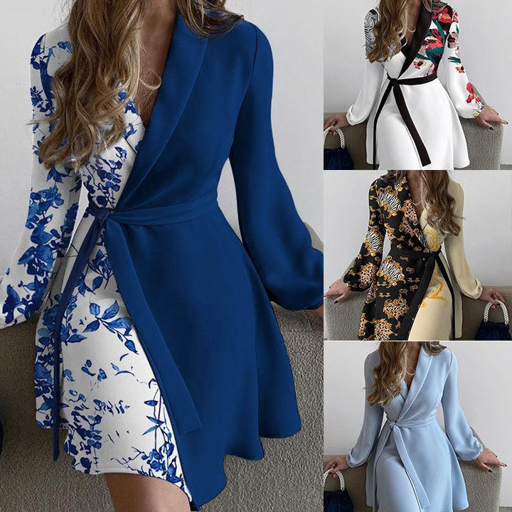 Chic wrap dress for women with animal print and long sleeves Lune London