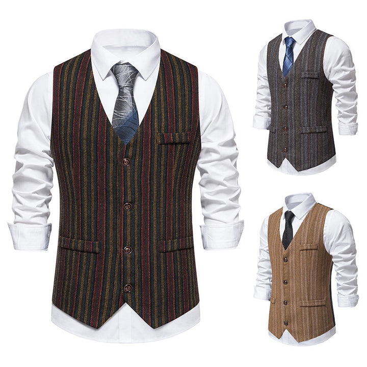 Elegant cardigan for men in classic herringbone pattern Lune London
