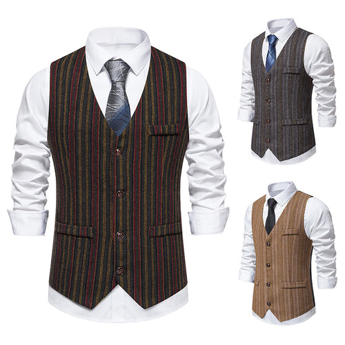 Elegant cardigan for men in classic herringbone pattern Lune London