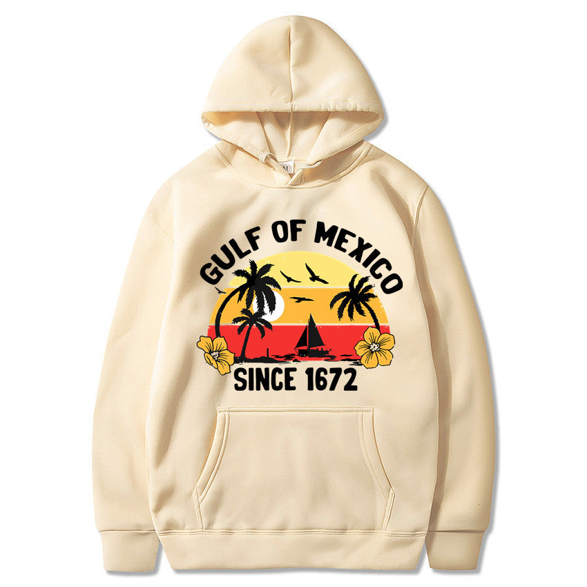 Women's hoodie with creative beach motif and high-quality fabric Chic & Stil
