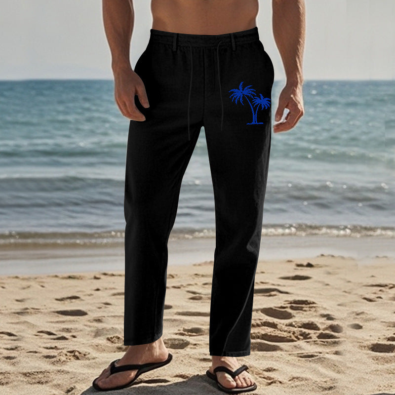 Casual beach pants for men with elastic waistband and practical pockets Lune London