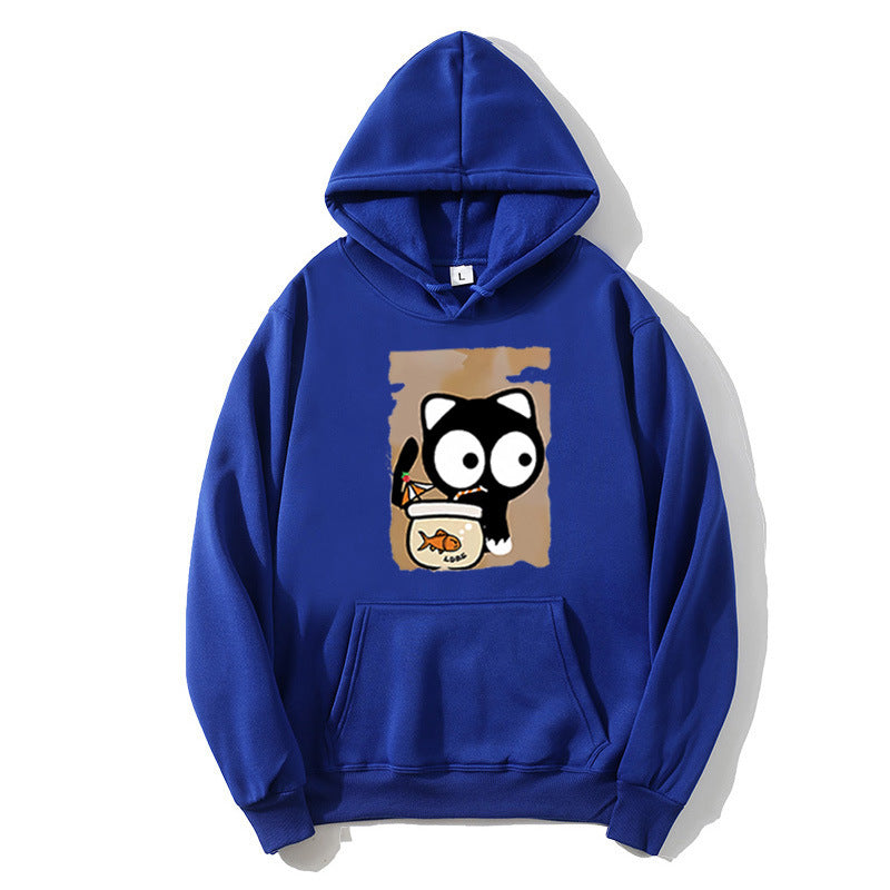 Women's hooded sweatshirt with cute cat design Chic & Stil