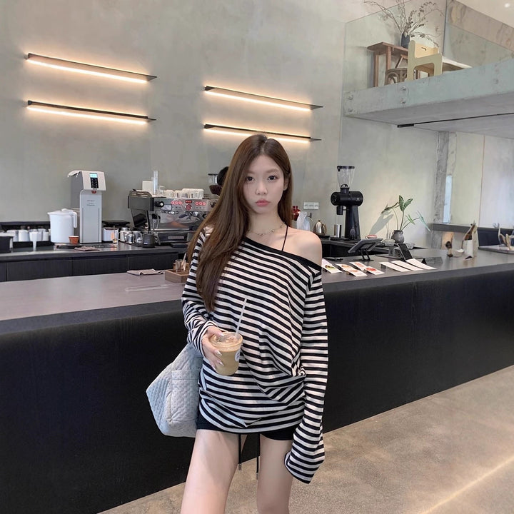 Women's casual striped long-sleeve shirt Chic & Stil