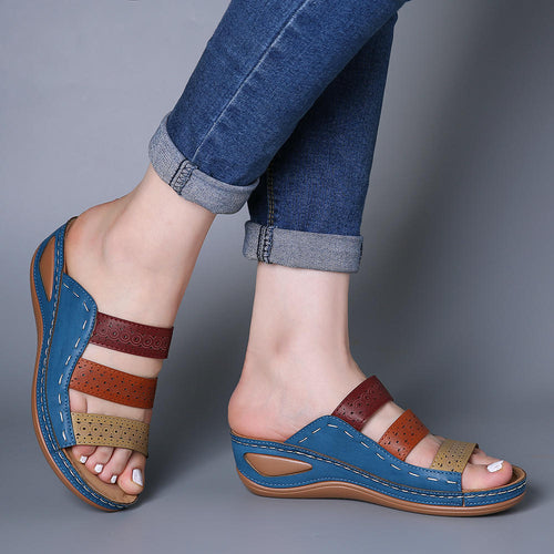 Fashion platform sandals for women with breathable upper Lune London