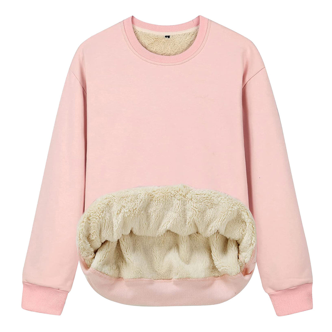 Ladies Oversized Cozy Pullover with Fleece Lining Lune London