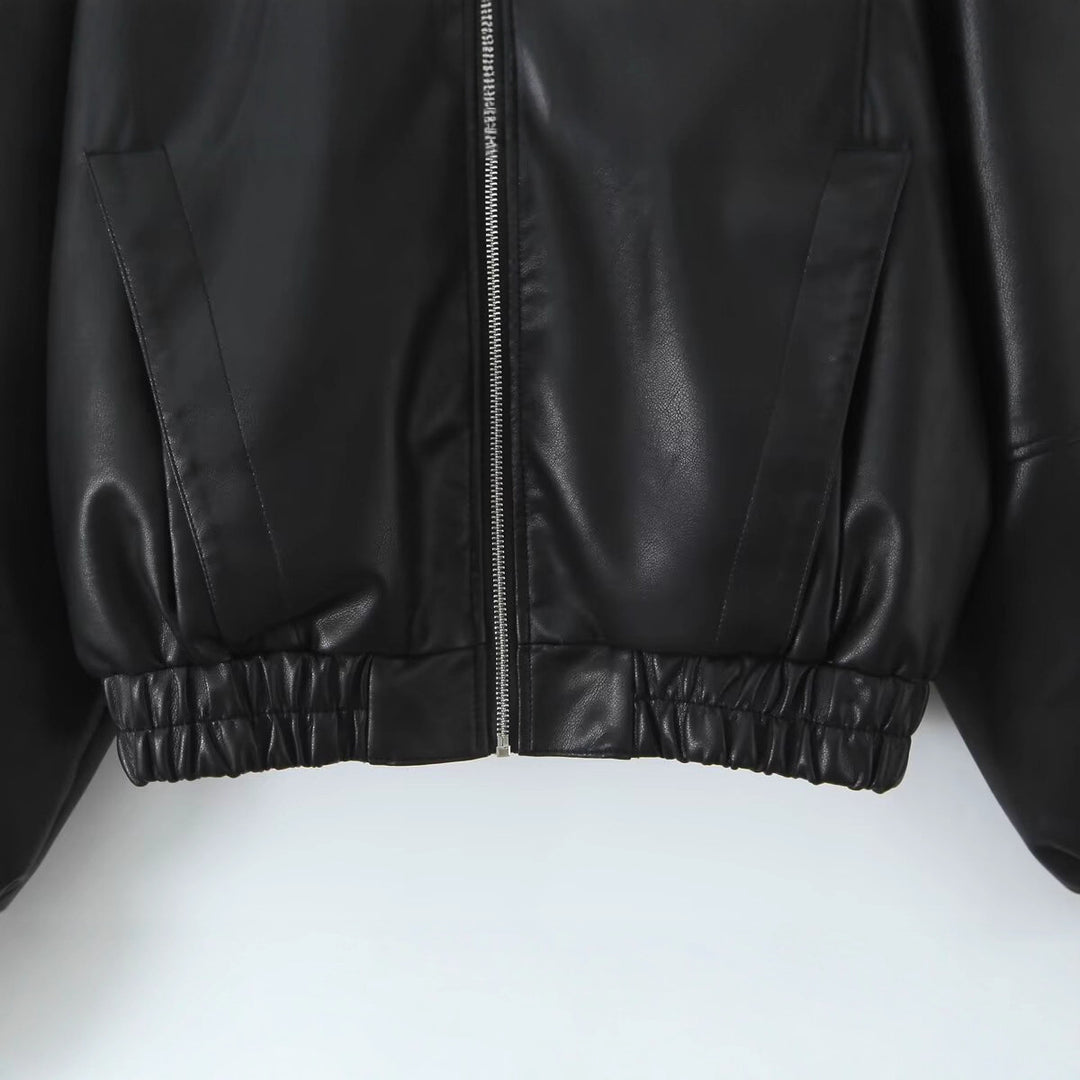 Veste de motard tendance pour femmes avec poignets élastiques Chic & Stil