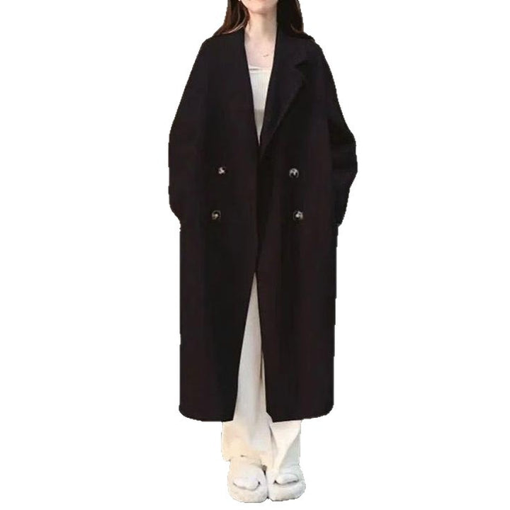 Manteau en laine élégant et doux pour femmes avec patte de boutonnage double. Chic & Stil