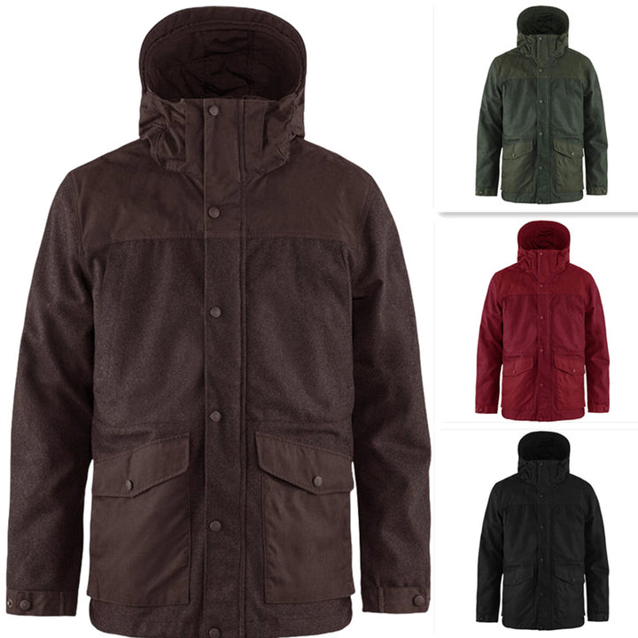 Functional winter jacket for men with removable hood and large pockets Lune London