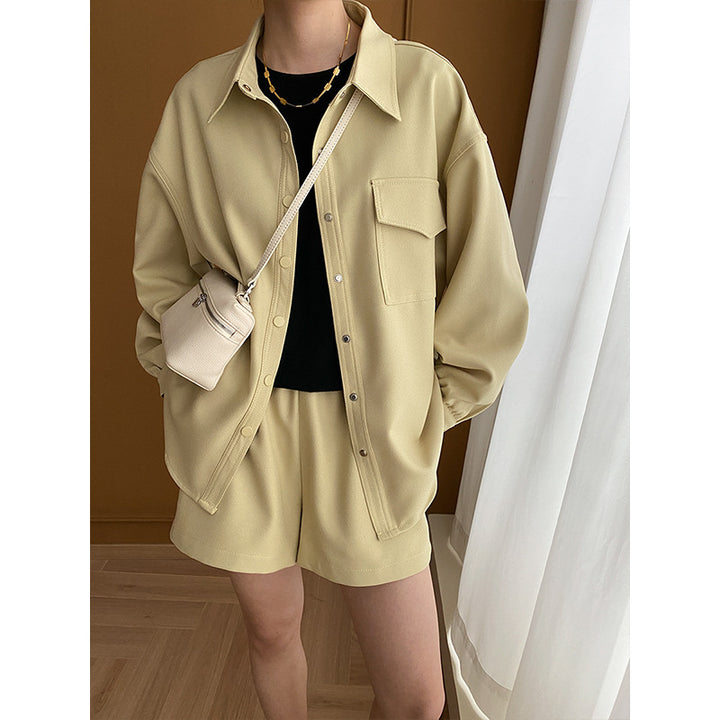Women's Short Sleeve Blouse and Shorts Set Chic & Stil