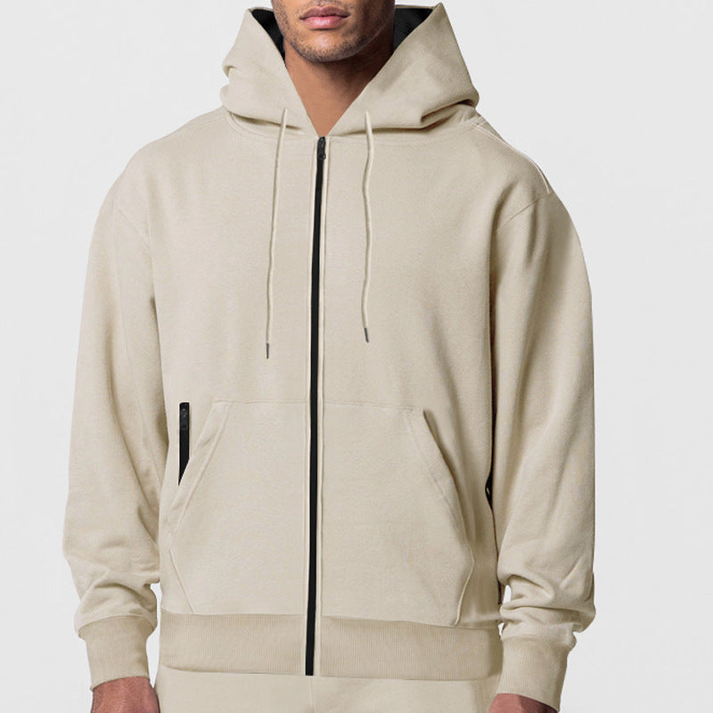 Men's sporty hoodie with innovative zip closure and practical side pockets Lune London