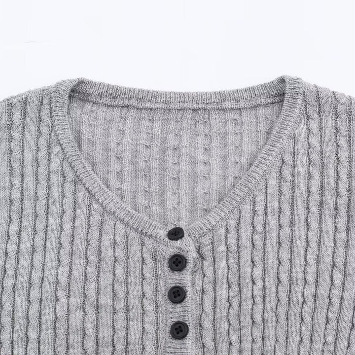 Long sleeve t-shirt for women with textured rib pattern Lune London