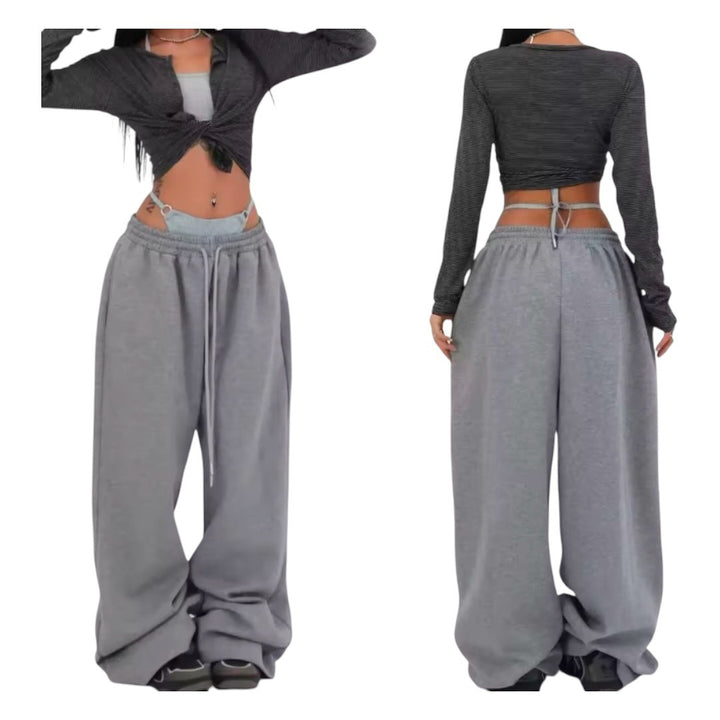 Women's comfortable Relaxed Fit leisure pants with high waistband and side pockets Chic & Stil