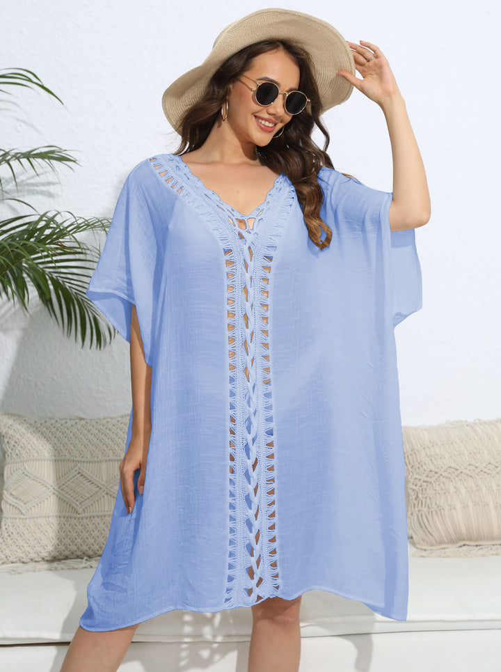 Women Boho lace swimsuit neckline tunic Lune London
