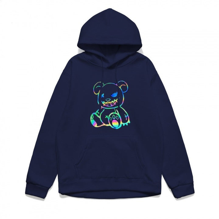 Ladies hoodie sweatshirt with cool bear motif and comfortable fit Chic & Stil