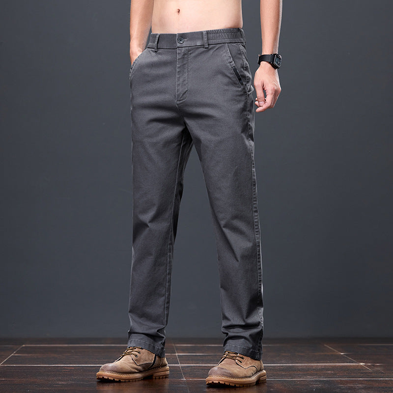 Pantalon chino confortable pour hommes avec taille élastique et poches pratiques Lune London