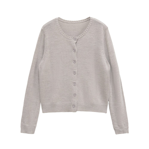Short sleeve knitted jacket for women with button closure Lune London