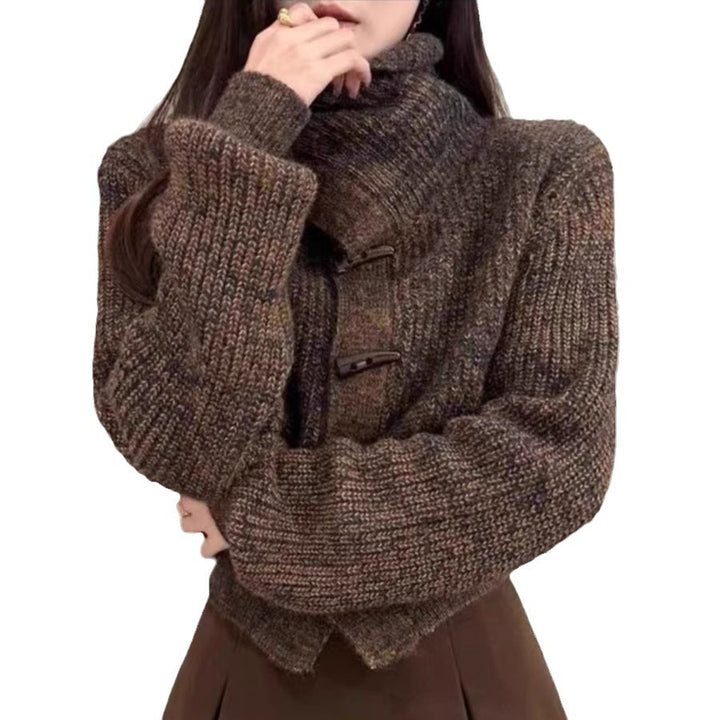 Cardigan pour femmes avec col à la mode et fermeture à torsion Chic & Stil