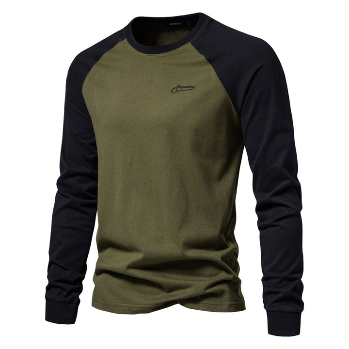 Men's Long Sleeve Shirt with Modern Contrast Design and Comfortable Fit Lune London