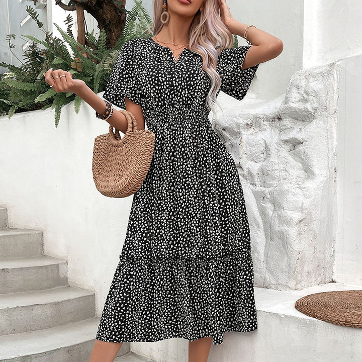 Lune London women's midi dress with ruffle details