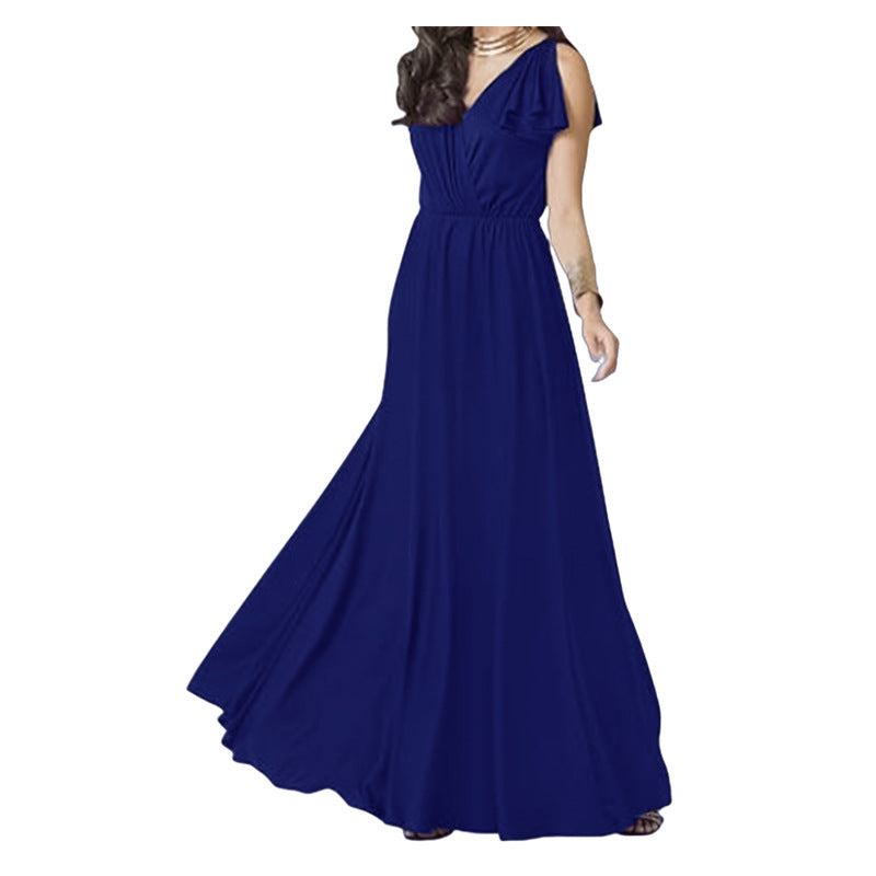 Maxi dress for women with pretty ruffles and an elastic waist Lune London